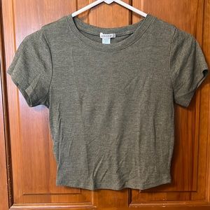 Bozzolo Olive Green Crop Top